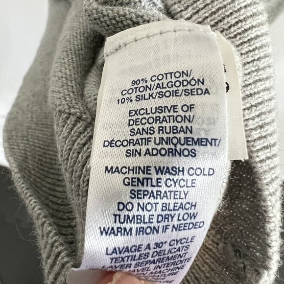 Chaps Sweater Mens Large Grey V-Neck Cotton Silk NWT MSRP $60 - Picture 9 of 12